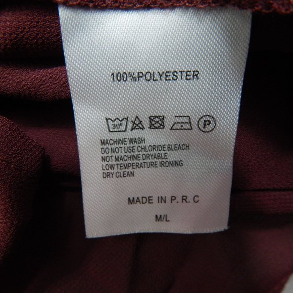 PacSun Womens Fit and Flare Mini Dress Bathing Suit Cover Up Burgundy  Size M - Picture 10 of 10